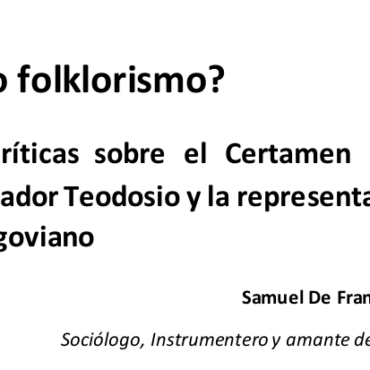 ¿folklore o folklorismo?